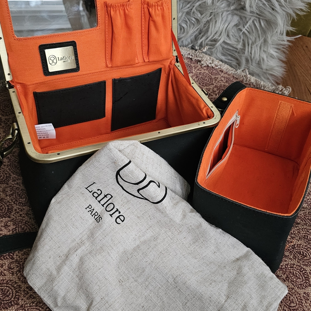 Laflore Black and Orange Vanity Case